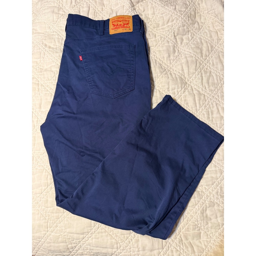 Levis 541 Athletic Taper Navy Blue All Seasons Tech Pants Mens 42x30